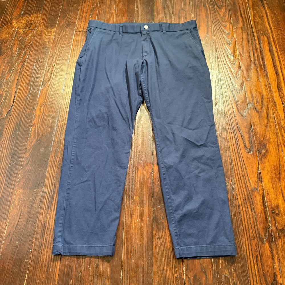 Fabletics High Side‎ Chino Pants Mens 36x30 Blue Classic Fit Lightweight Stretch